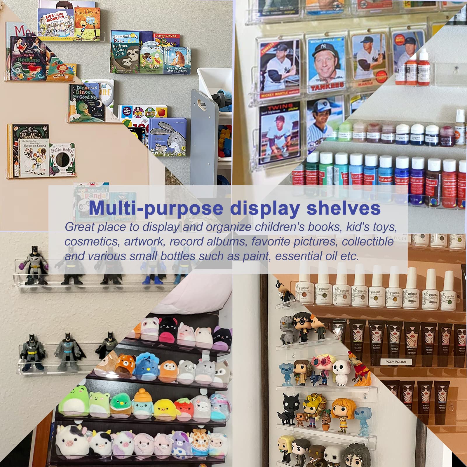 FEMELI display idea arranges polishes by color or brand for fast selection.