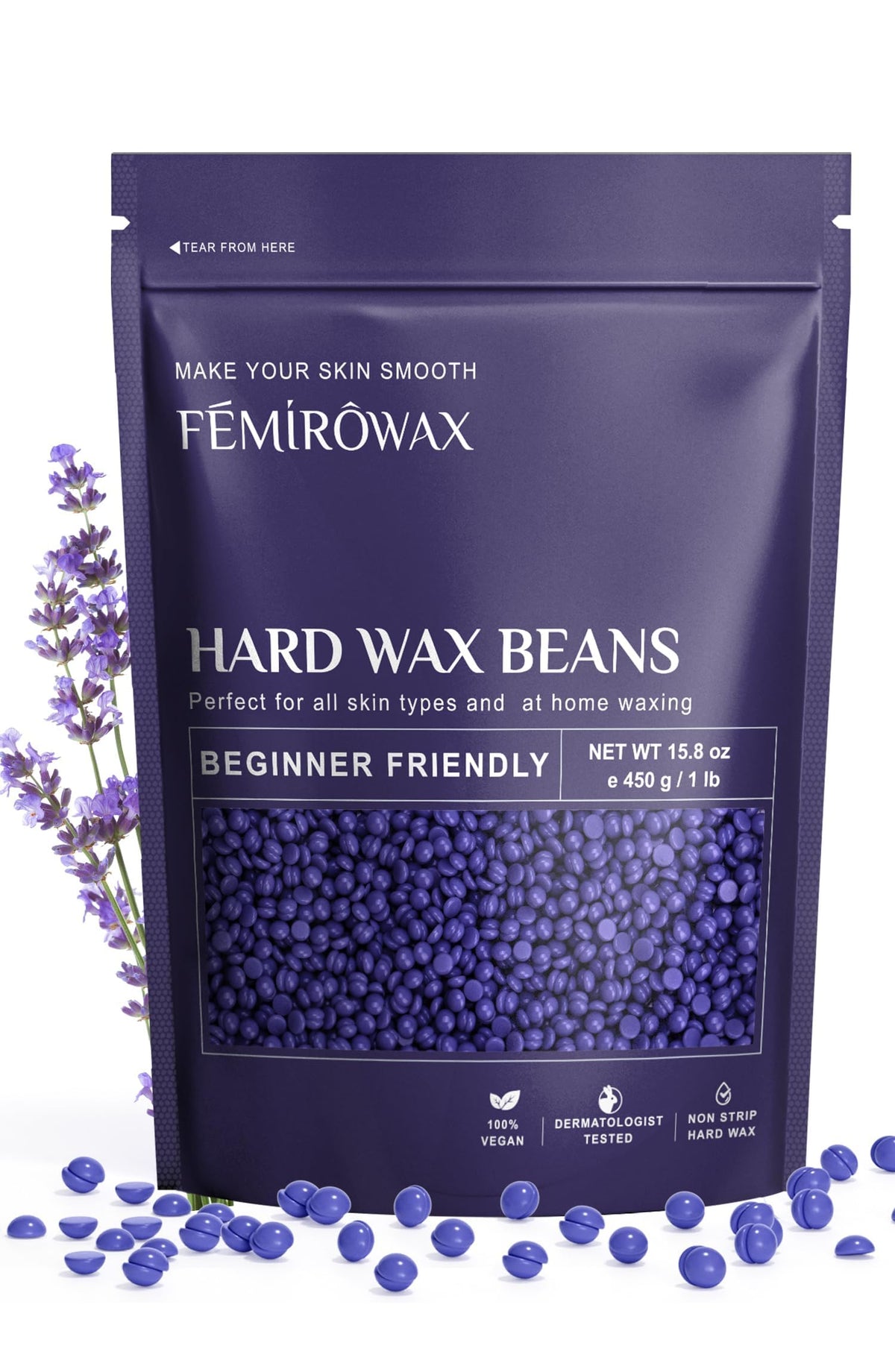 FEMIROWAX wax beads pack closeup for smooth removal