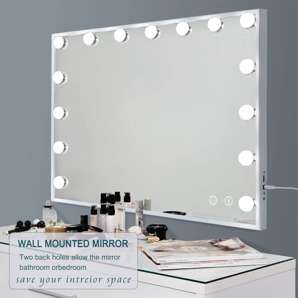 Fenair vanity mirror touch screen control lets you adjust color and brightness quickly.