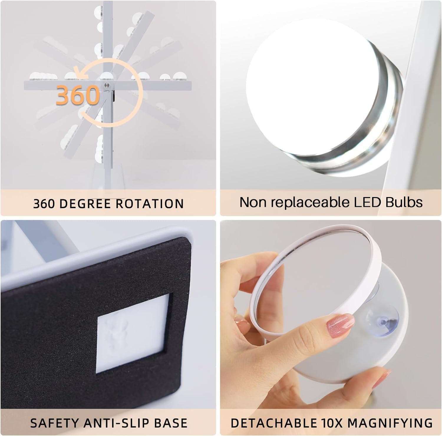 FENCHILIN mirror rotates 360 degrees for flexible viewing angles