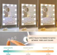 FENCHILIN Hollywood mirror brightness modes demonstrate versatile lighting options