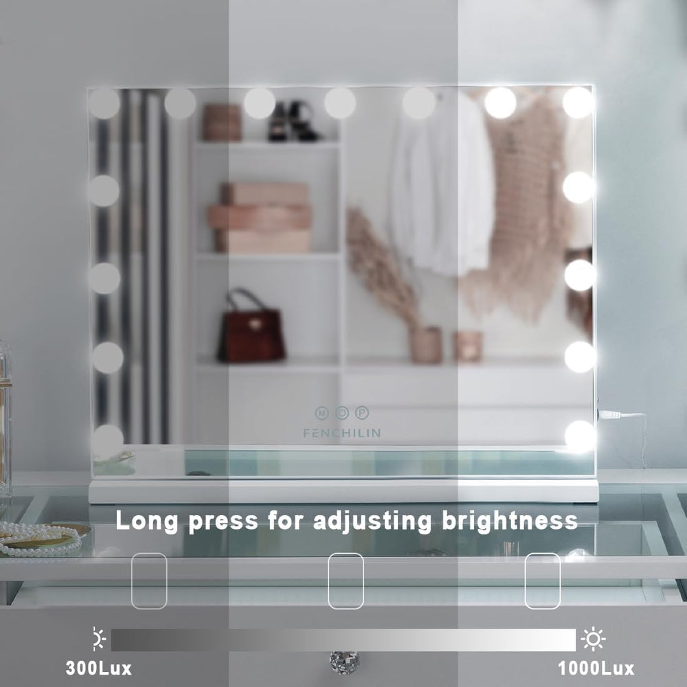 FENCHILIN vanity mirror 10x magnifier for precise detail work