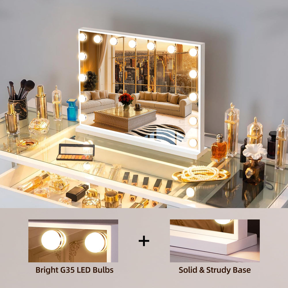 FENCHILIN vanity mirror USB port convenient device charging during routines
