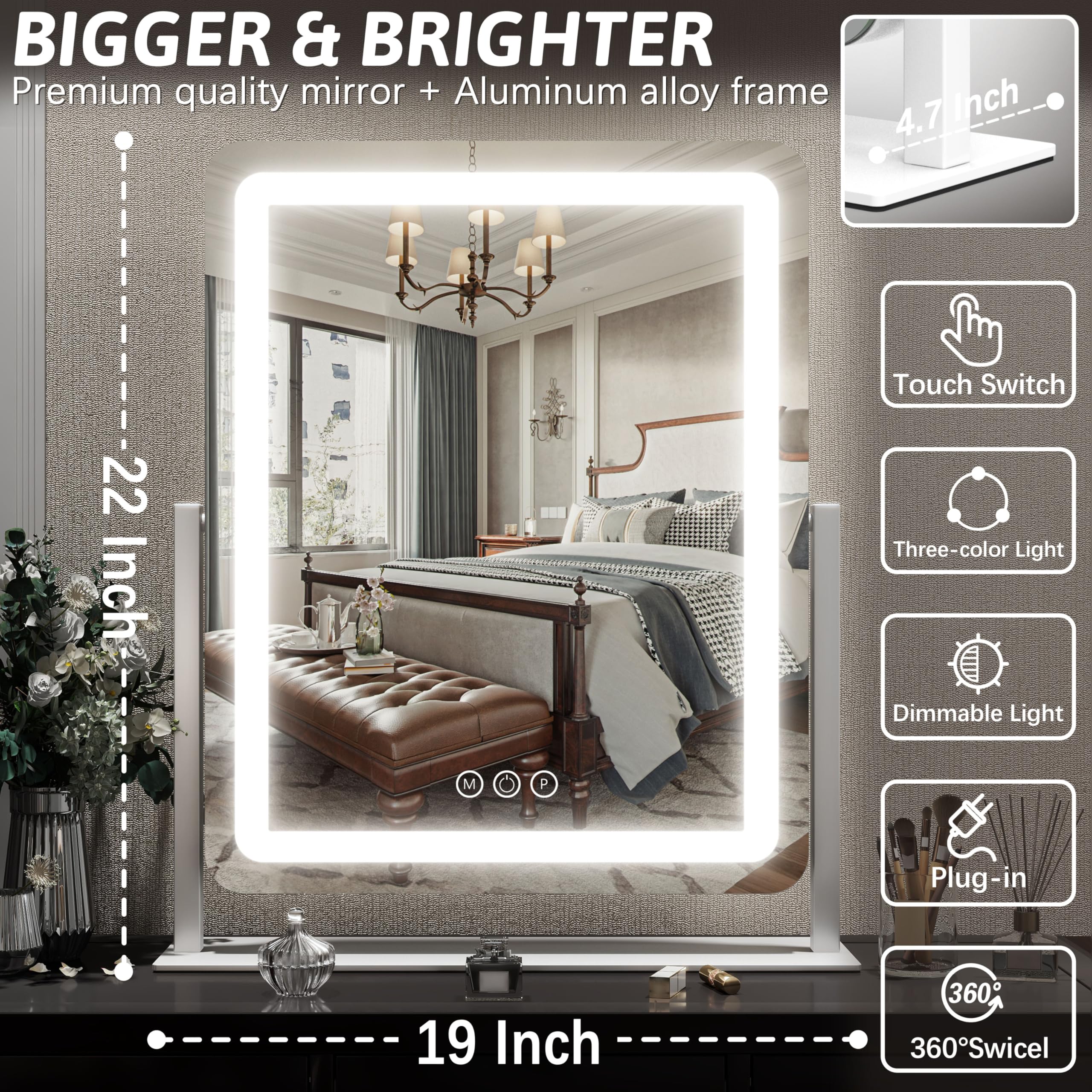 FENNIO vanity mirror includes installation tools for easy setup