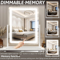 FENNIO LED makeup mirror shows 3 color modes for day-to-night versatility