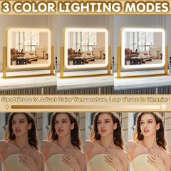 FENNIO lighted vanity mirror with smart-touch-control for quick brightness changes