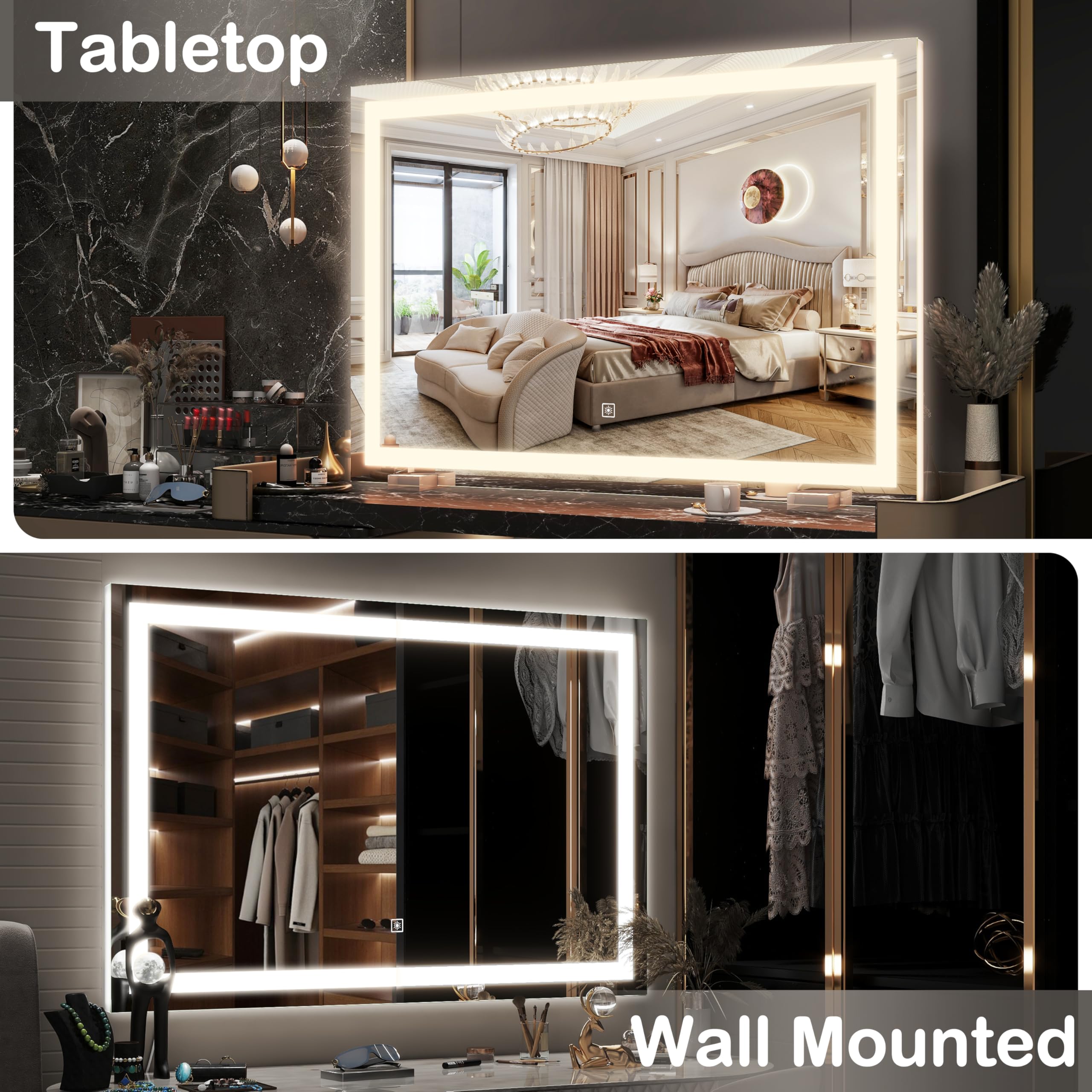 FENNIO makeup mirror tabletop base for stable placement on a desk