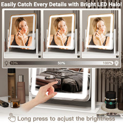 FENNIO vanity mirror demonstrates three-color lighting modes for different tasks