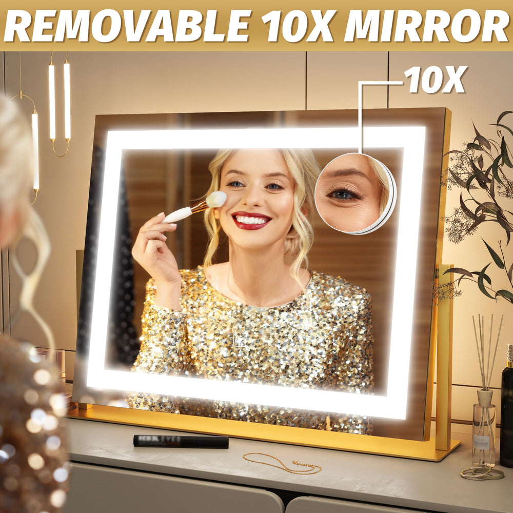 FENNIO aluminum frame makeup mirror delivers sturdy, durable daily use