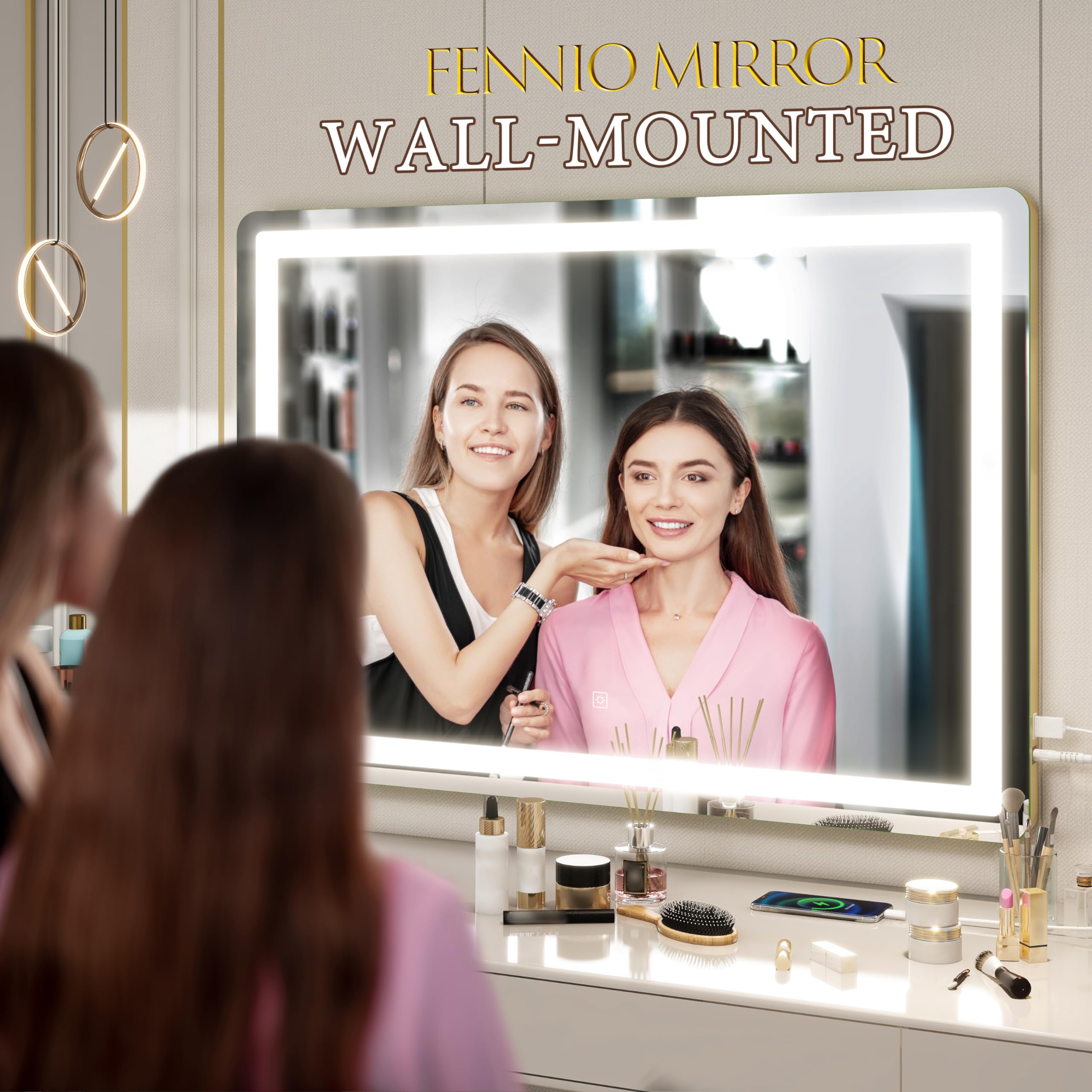 FENNIO vanity mirror aluminum frame delivering durable support for daily use