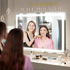FENNIO vanity mirror aluminum frame provides sturdy, durable support.