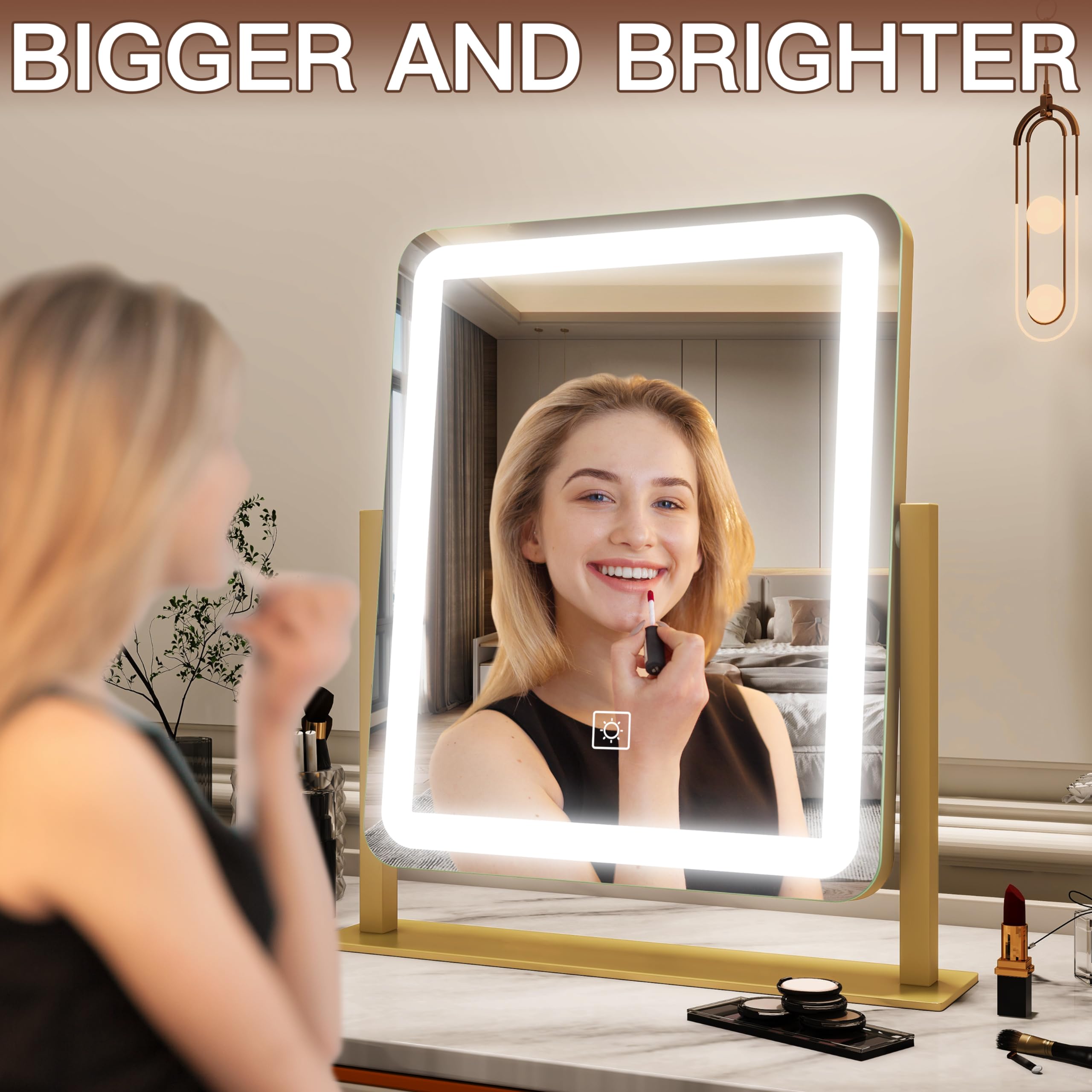 FENNIO vanity mirror dimmable brightness for tailored mood lighting