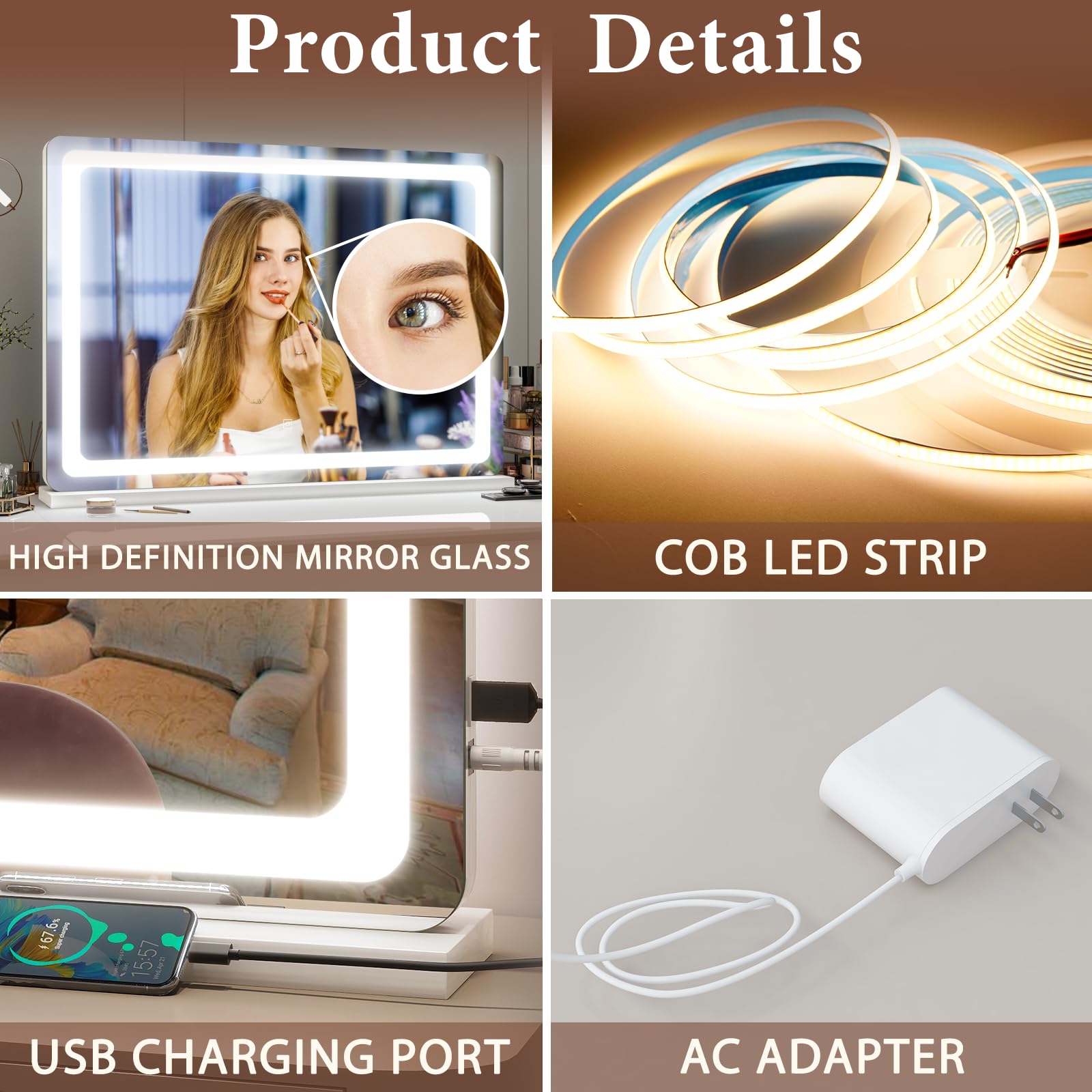 FENNIO vanity mirror gift-ready packaging for a stylish upgrade.