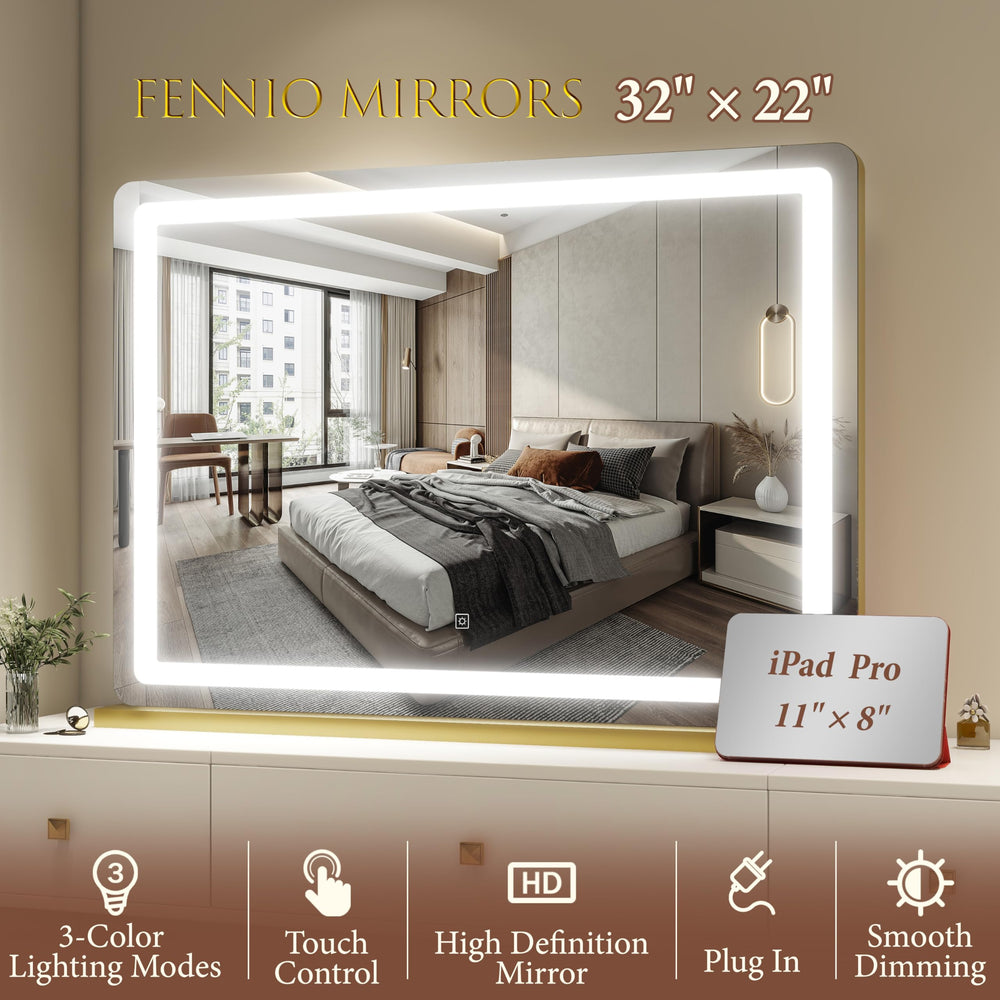 FENNIO vanity mirror large viewing area ideal for precise grooming
