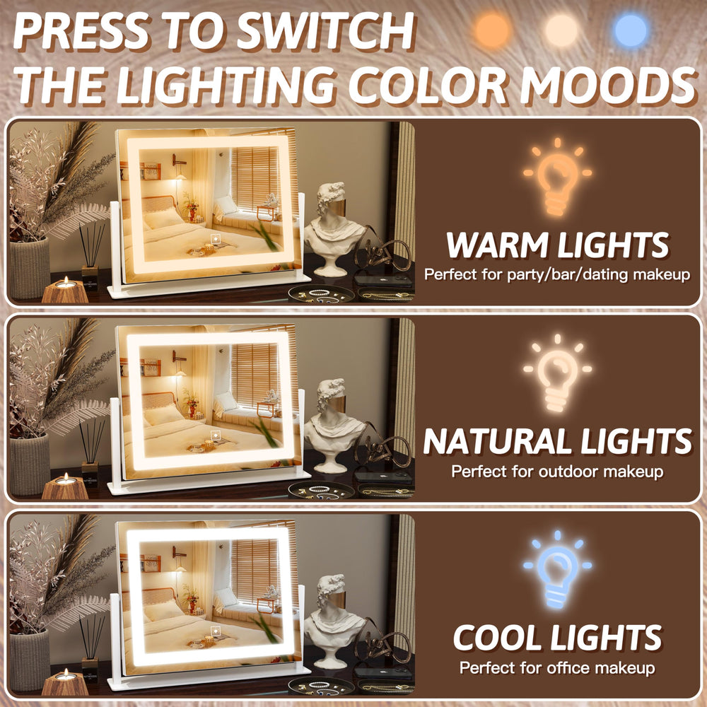 FENNIO vanity mirror lights 3-color modes for different lighting moods