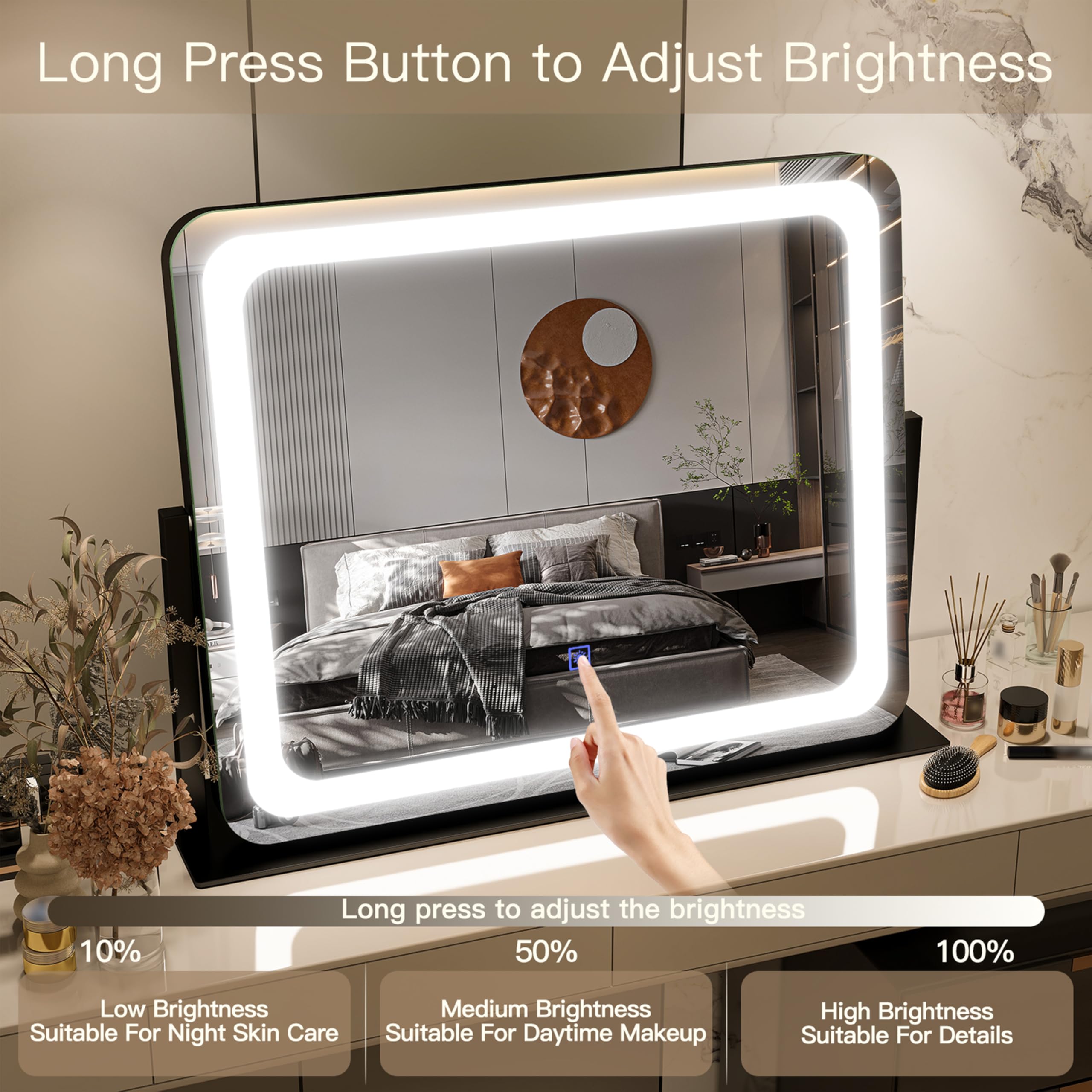 FENNIO vanity mirror lights three color modes for different lighting needs