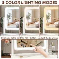 FENNIO vanity mirror lights three color settings suitable for day or night routines.