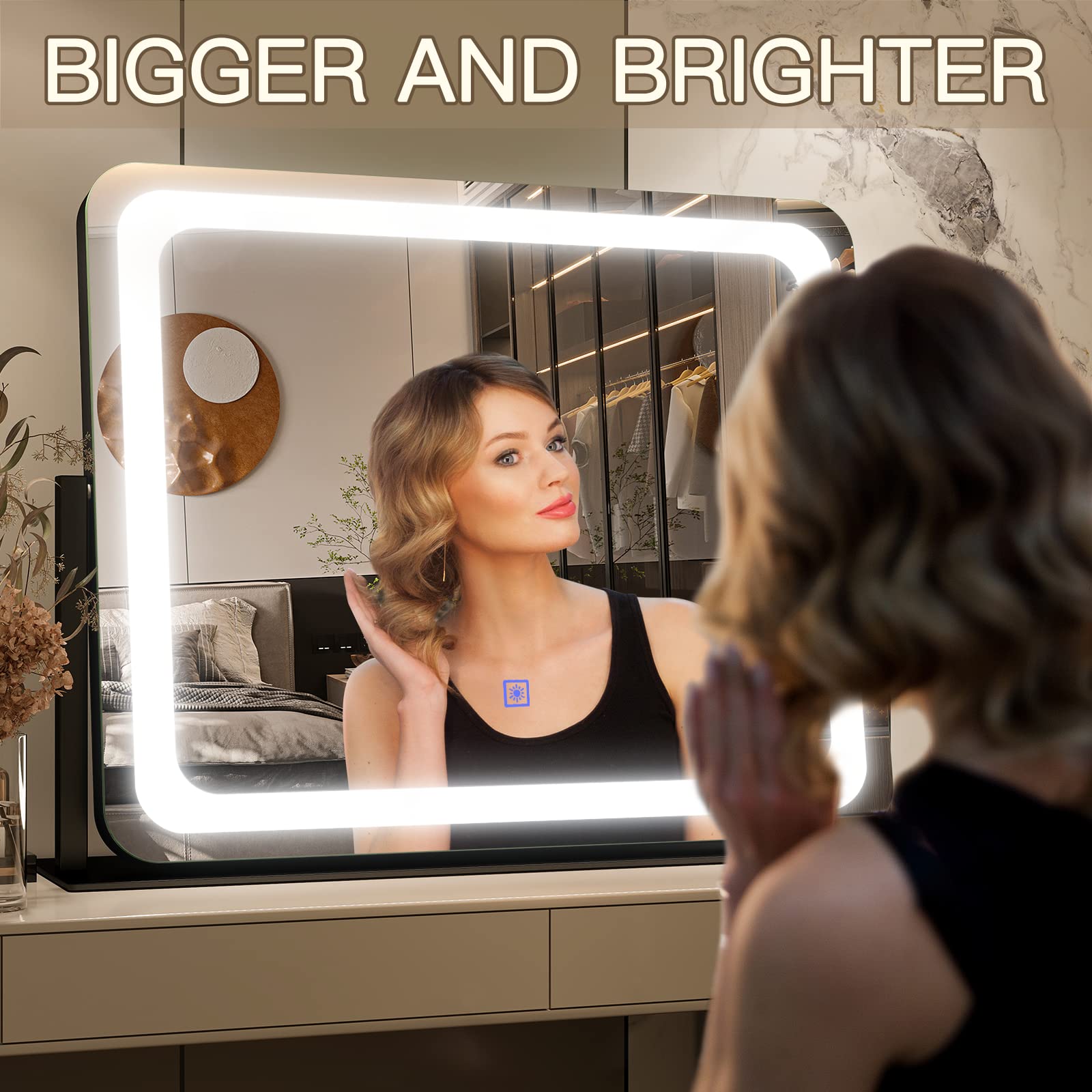 FENNIO vanity mirror lights aluminum frame close-up signaling durability