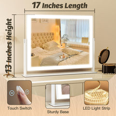FENNIO Vanity Mirror lights side angle showing compact desk-ready design for everyday use