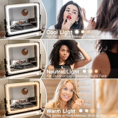 FENNIO vanity mirror lights side view showing slim profile and durable aluminum frame