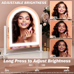 FENNIO vanity mirror with lights three lighting modes enable cool natural or warm tones