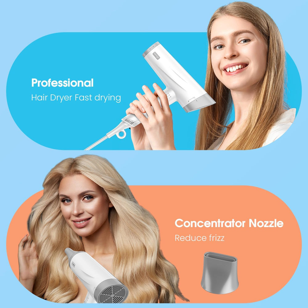Fentgo dryer with two temperature settings for versatile styling options.