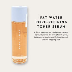 Fenty Skin Fat Water pump application demonstrates smooth, shine-reducing daily use.