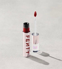 HBIC swatches by FENTY BEAUTY show rich pigment and velvety finish