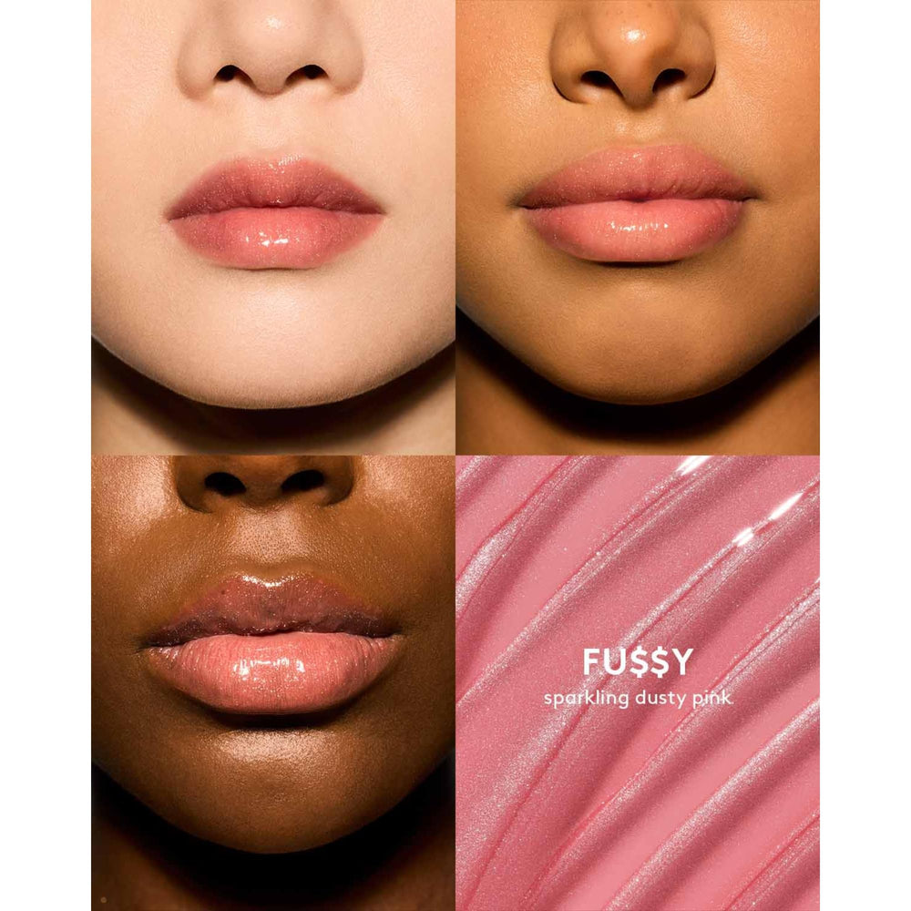 Fenty Beauty Gloss Bomb Lip Oil applicator for precise glossy application.