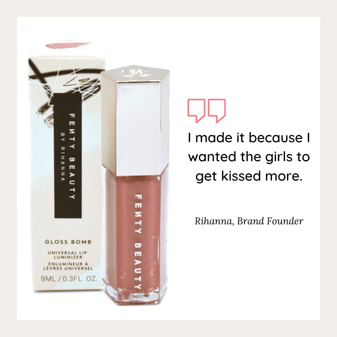 Fenty Beauty Gloss Bomb nonsticky wear—lightweight comfort throughout the day.