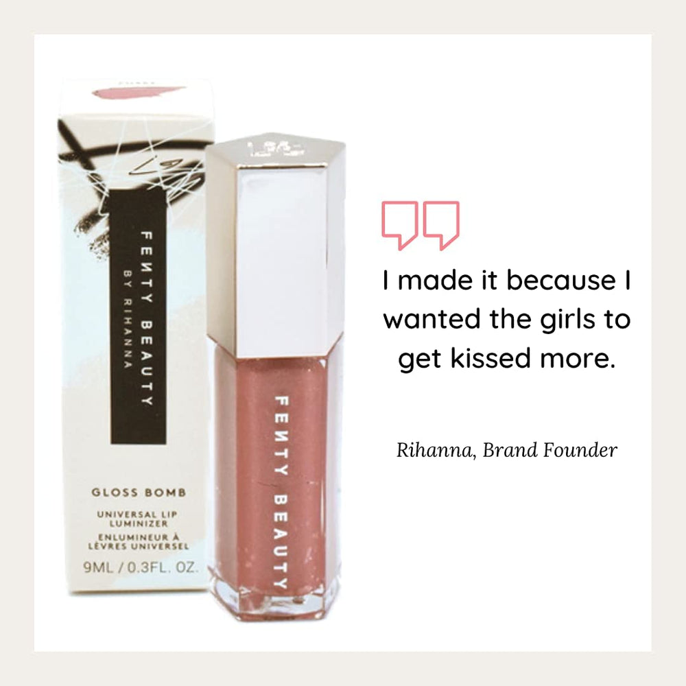 Fenty Beauty Gloss Bomb nonsticky wear—lightweight comfort throughout the day.