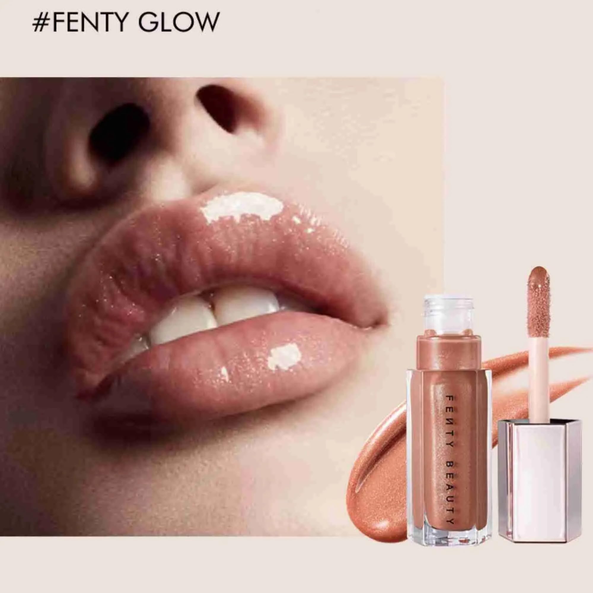 FENTY BEAUTY Gloss Bomb 01 ingredient close-up focused on conditioning formula