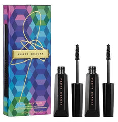 Fenty Beauty Hella Thicc Duo packaging—two full-size mascaras for dramatic volume.