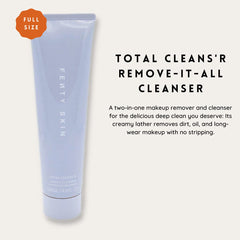 Fenty Skin Total Clean'r creamy foam lather ready to lift dirt and oil without stripping