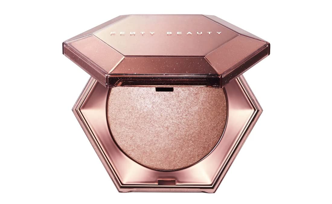 Fenty Diamond Bomb blends weightlessly for seamless body or face glow.