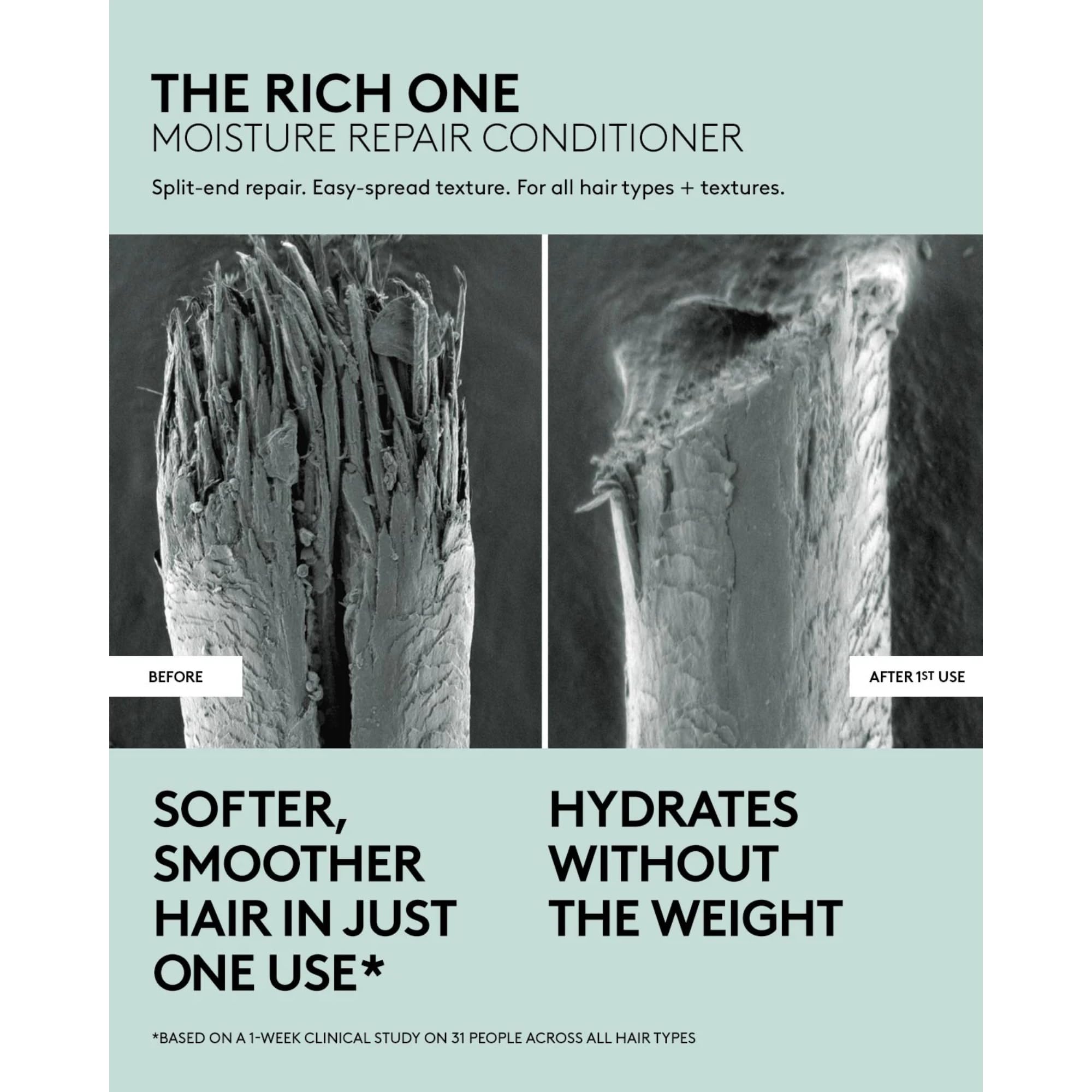 Fenty Beauty Fenty Hair The Rich One after wash detangled hair with shine