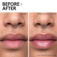 Fenty Skin Fenty Treatz lip oil closeup texture showcases clear formula