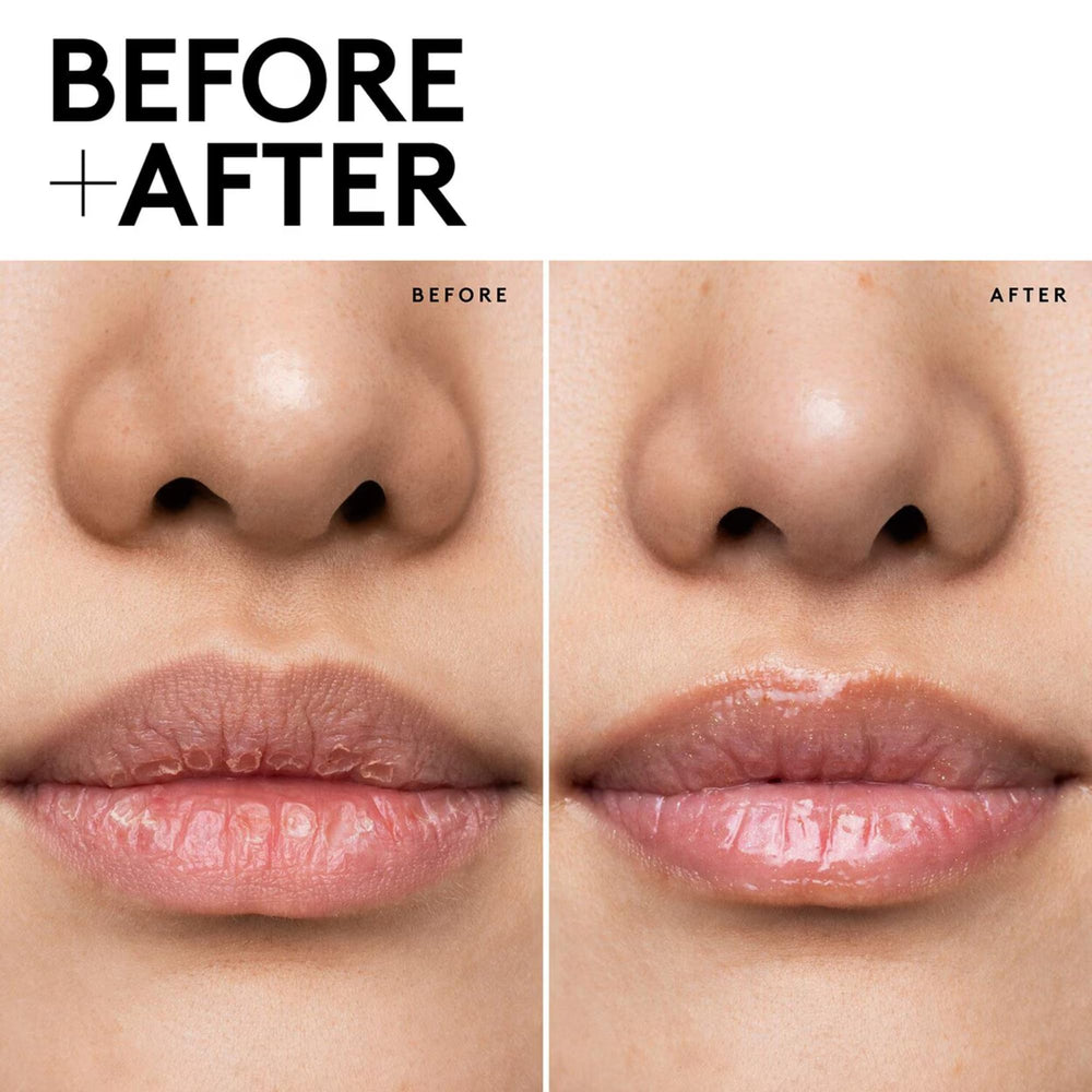 Fenty Skin Plush Puddin' packaging shot showcases revitalized, soft lips after use.