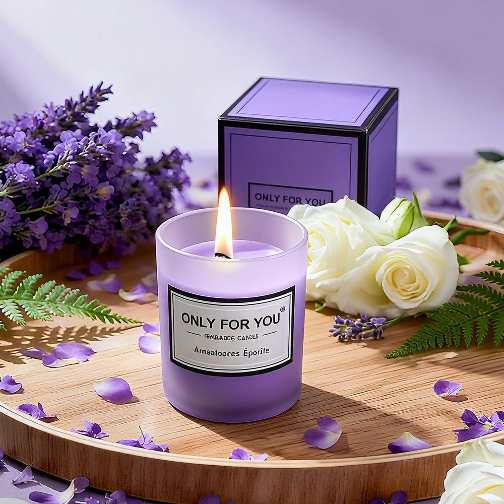 Ferdiiz Lavender Spa Candle creates relaxing ambience for evenings