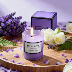 Ferdiiz Lavender Spa Candle creates relaxing ambience for evenings