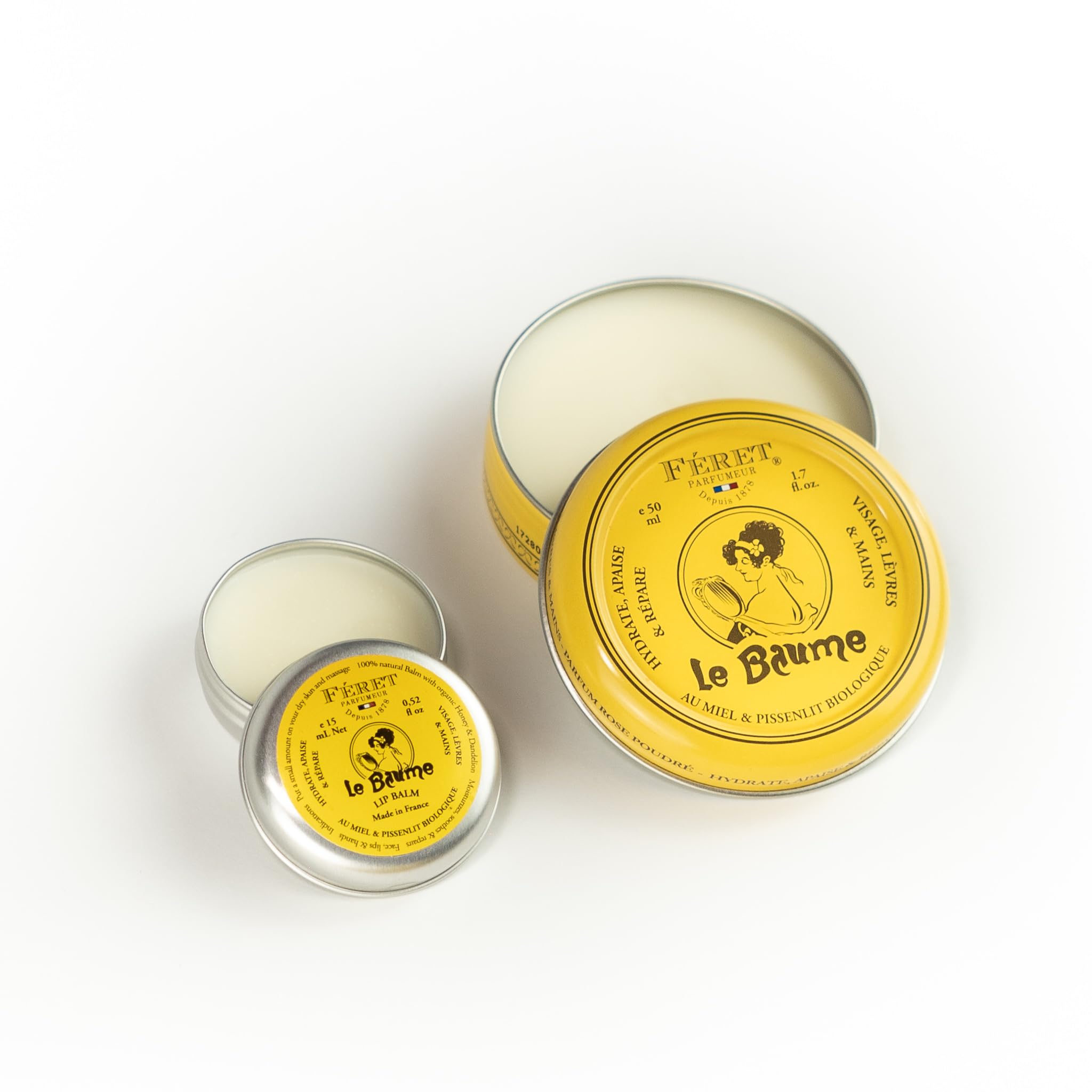 Feret Le Baume Rose Poudré used on cuticles and hands for dry-skin relief.