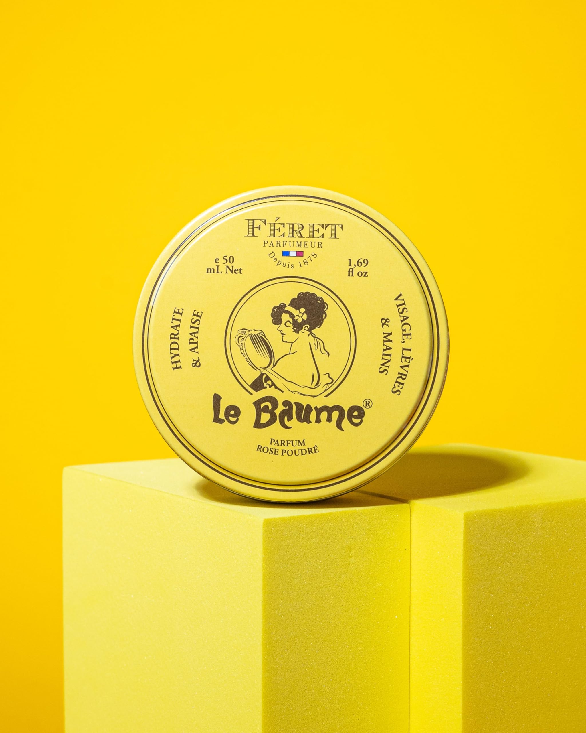 Feret Parfumeur Le Baume Rose Poudre made in France tin