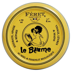 Feret Parfumeur Le Baume Rose Poudre balm tin closeup for Parisian charm