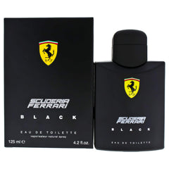 Ferrari Scuderia Black bottle front showcases elegant design for daily wear.