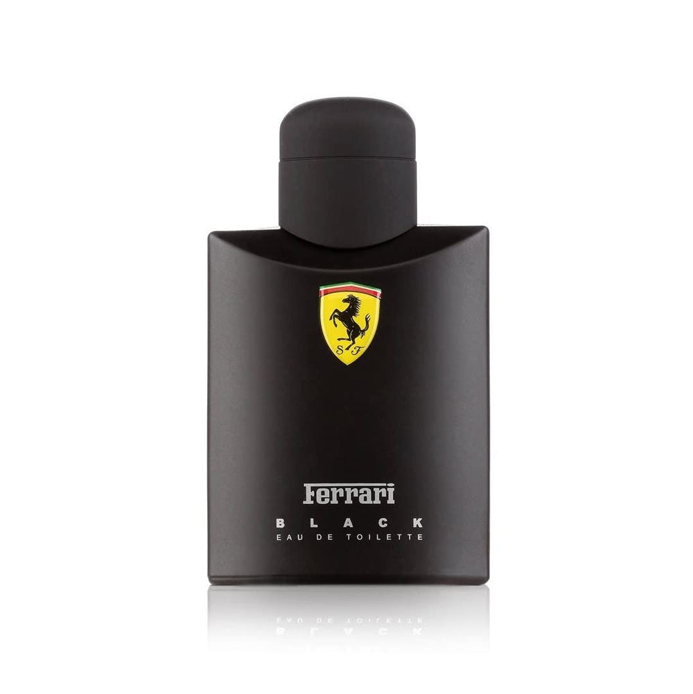 Ferrari Scuderia Black top-notes closeup reveals citrus and fruit sparkle for refreshing mornings.