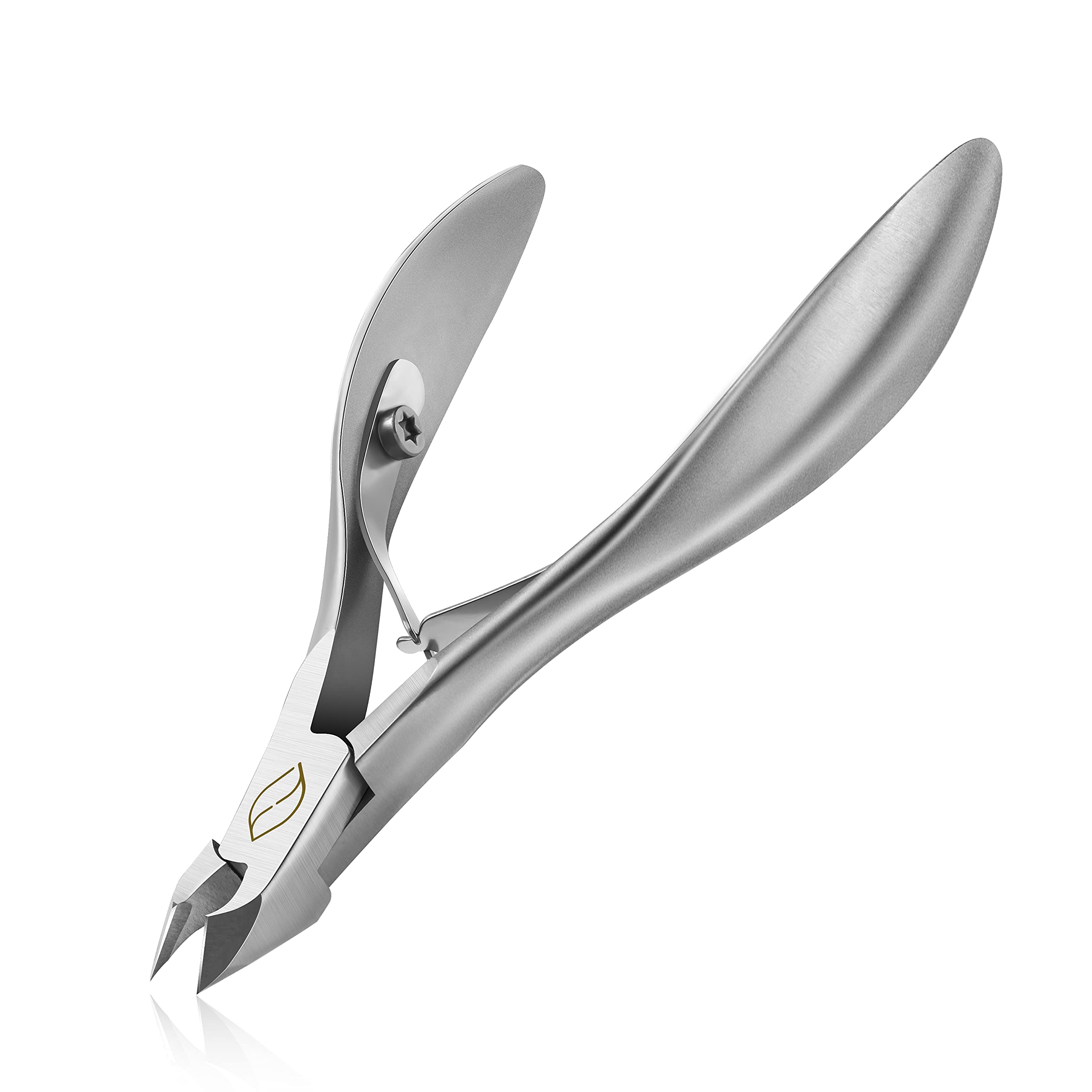 FERYES cuticle clippers close-up blade shows sharp, precise trimming around nails.