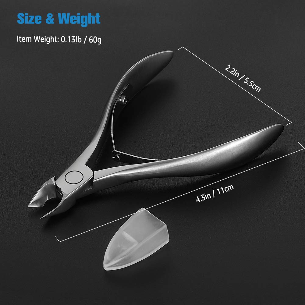 FERYES cuticle clippers silver finish highlights durable stainless steel build.