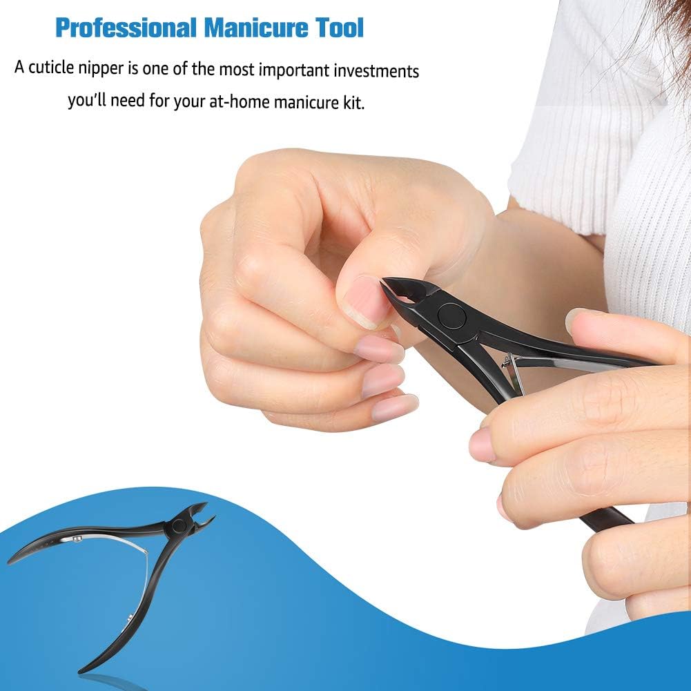 FERYES cuticle cutters in use with right hand demonstration.
