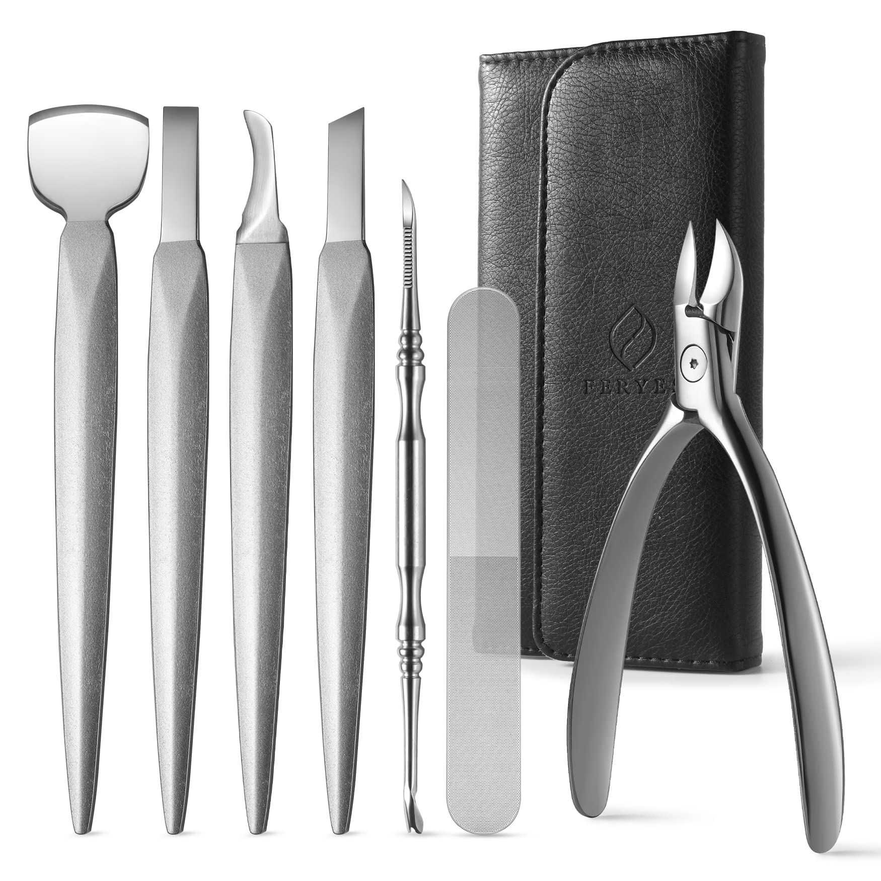 FERYES pedicure knife with wide curved blade for precise shaping