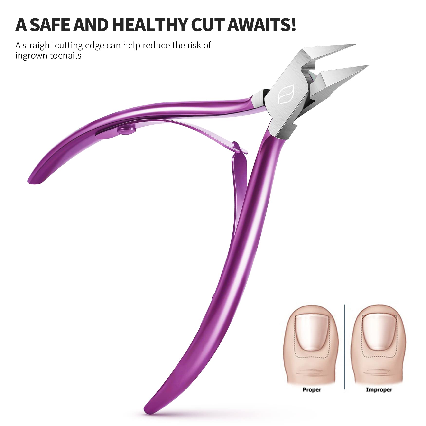 FERYES clipper narrow tip enabling safe removal of deep ingrown nails